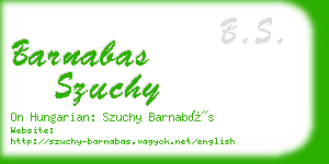 barnabas szuchy business card